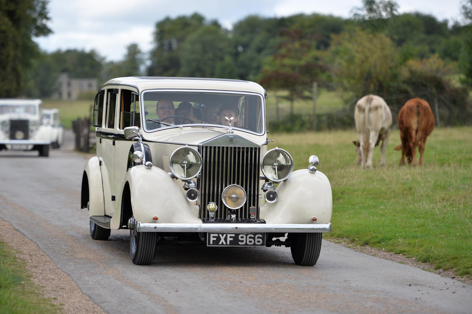 Arriving in style to the party in a fleet of Rolls-Royce's