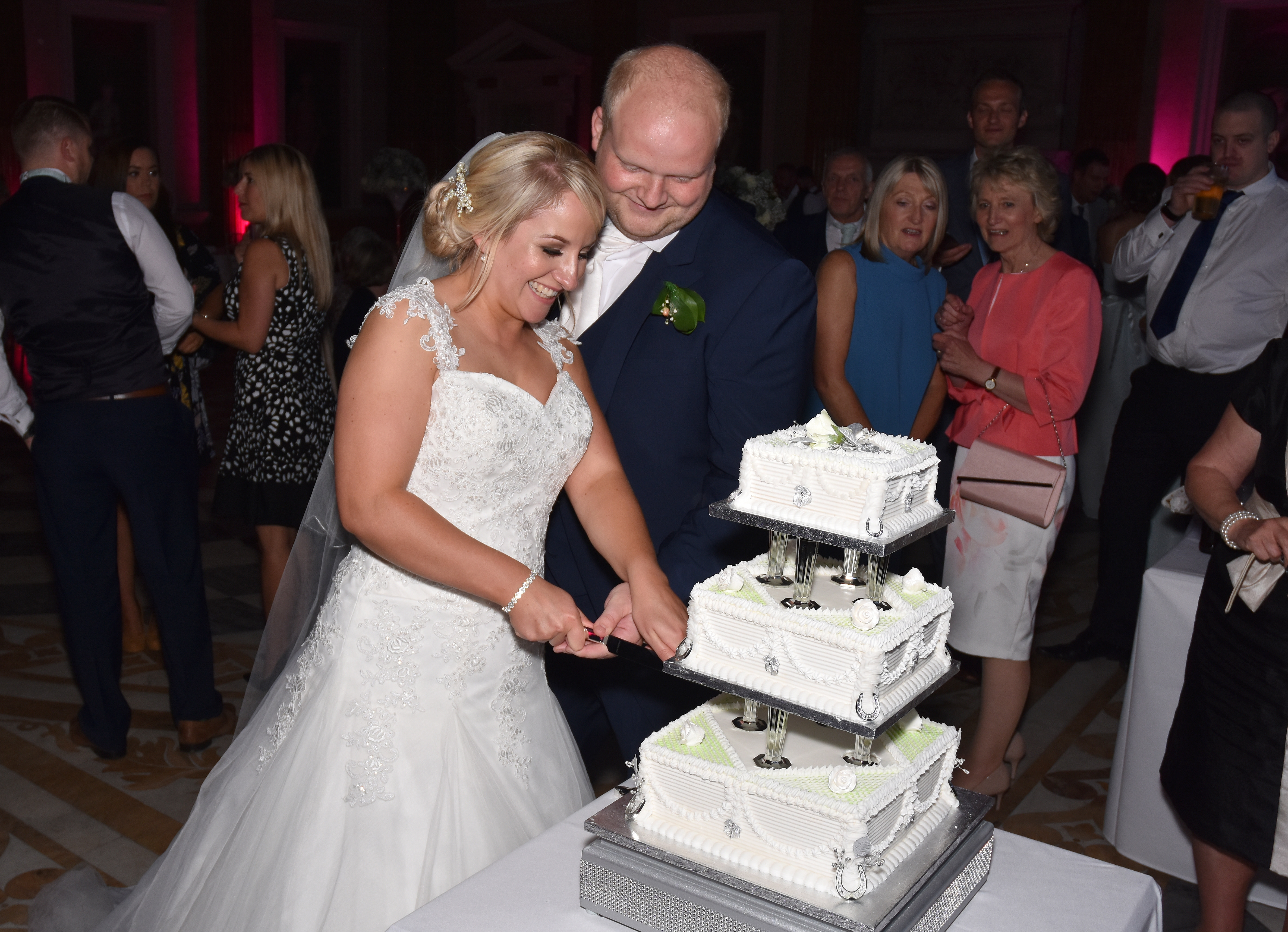 Cutting of the Cake - Nicola & Richard's Wedding at Wentworth Woodhouse