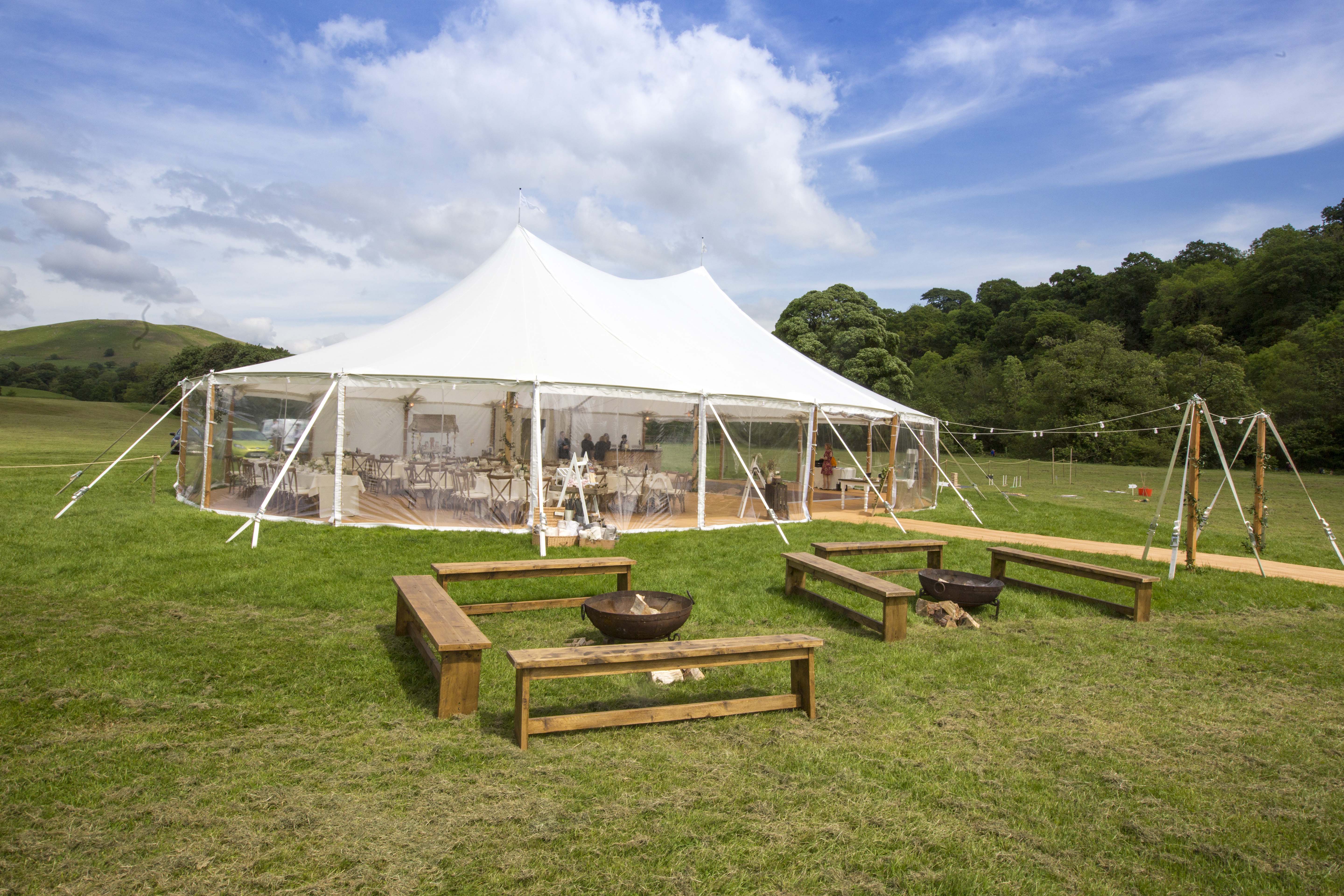 Fire pits - a popular choice for evening reception seating areas