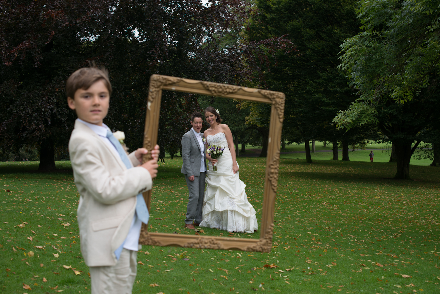 Roundhay Park providing a picture perfect backdrop for wedding photographs