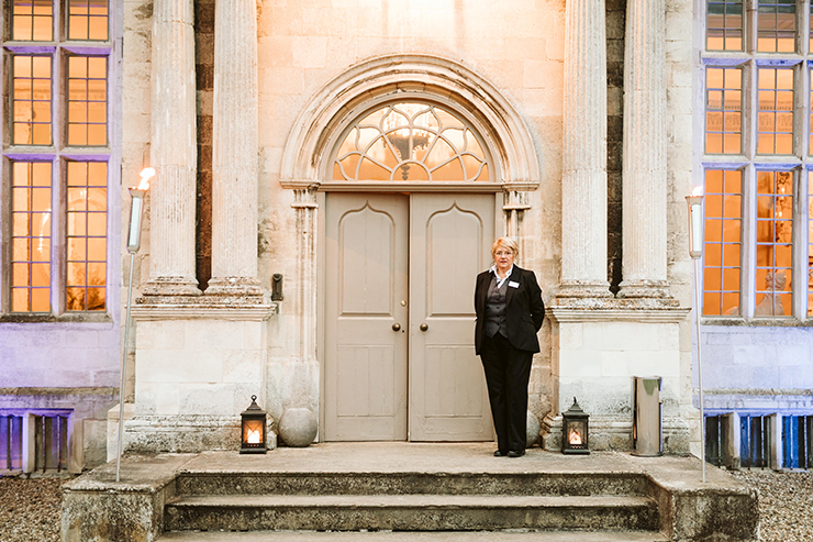 House Butler greeting guests to Howsham Hall - Stately Home, York