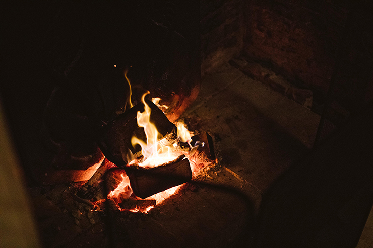 Roaring Fire at Howsham Hall