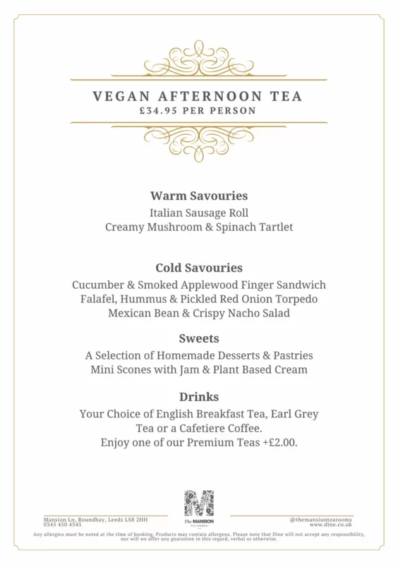 Dine Venues | The Mansion Tea Rooms | Luxury Afternoon Tea Leeds