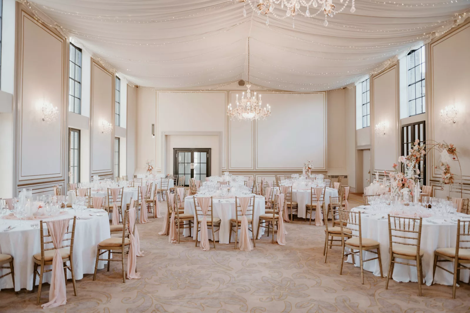 Dine Venues | Rise Hall | Winter wedding in Yorkshire | Stately home wedding venue | Peach wedding | Lucy Dennis Photography