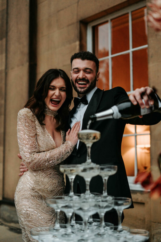 Dine Venues | Rise Hall | Autumn Wedding | Glamorous wedding style | Yorkshire wedding venue