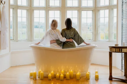 Dine Venues | Howsham Hall | Black Wedding Dress | Winter wedding style